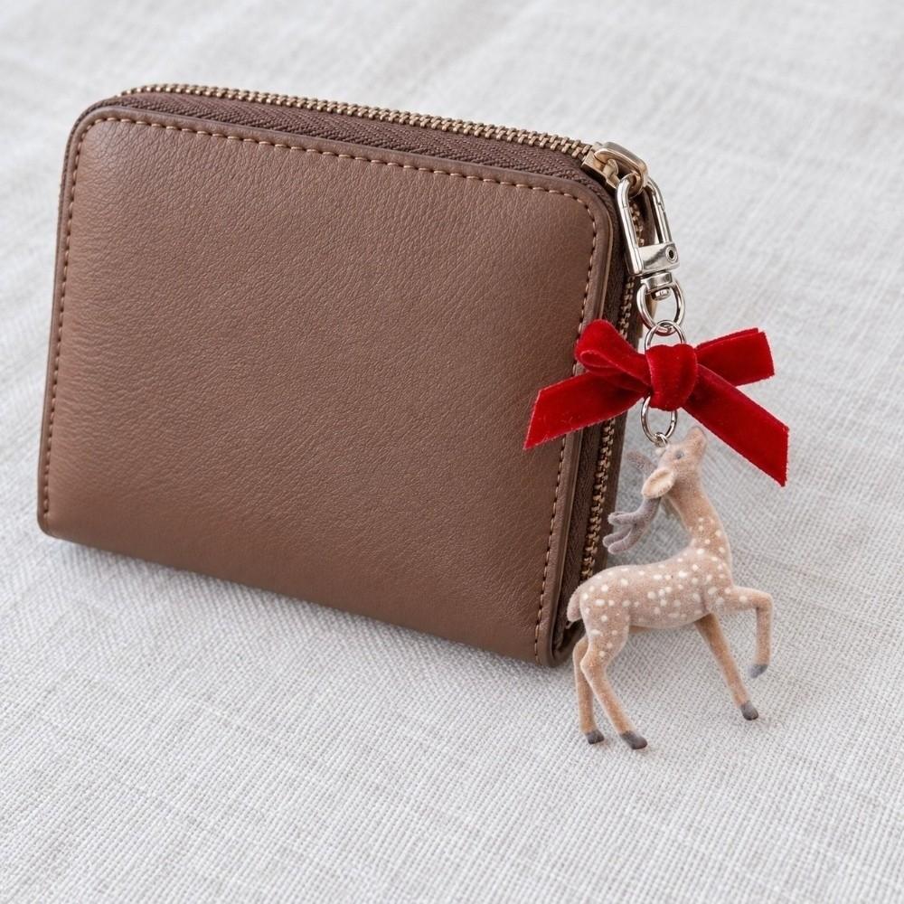 Flocked Flocked Pendant Miniature Animal Bag Charm Flower Bag Hanging Beaded Key Ring  Teens