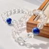 10Mm Natural White Crystal Lapis Lazuli Design Bracelet Bracelet.