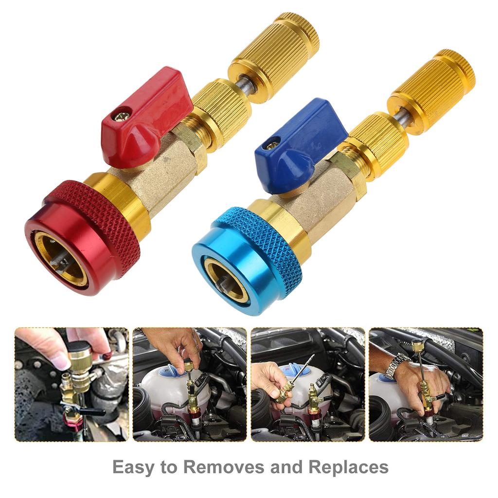 R134A Valves Core Remover Installer Tool Set Air Conditioning Valves Core Installation Tool Suitable for Air Conditioner
