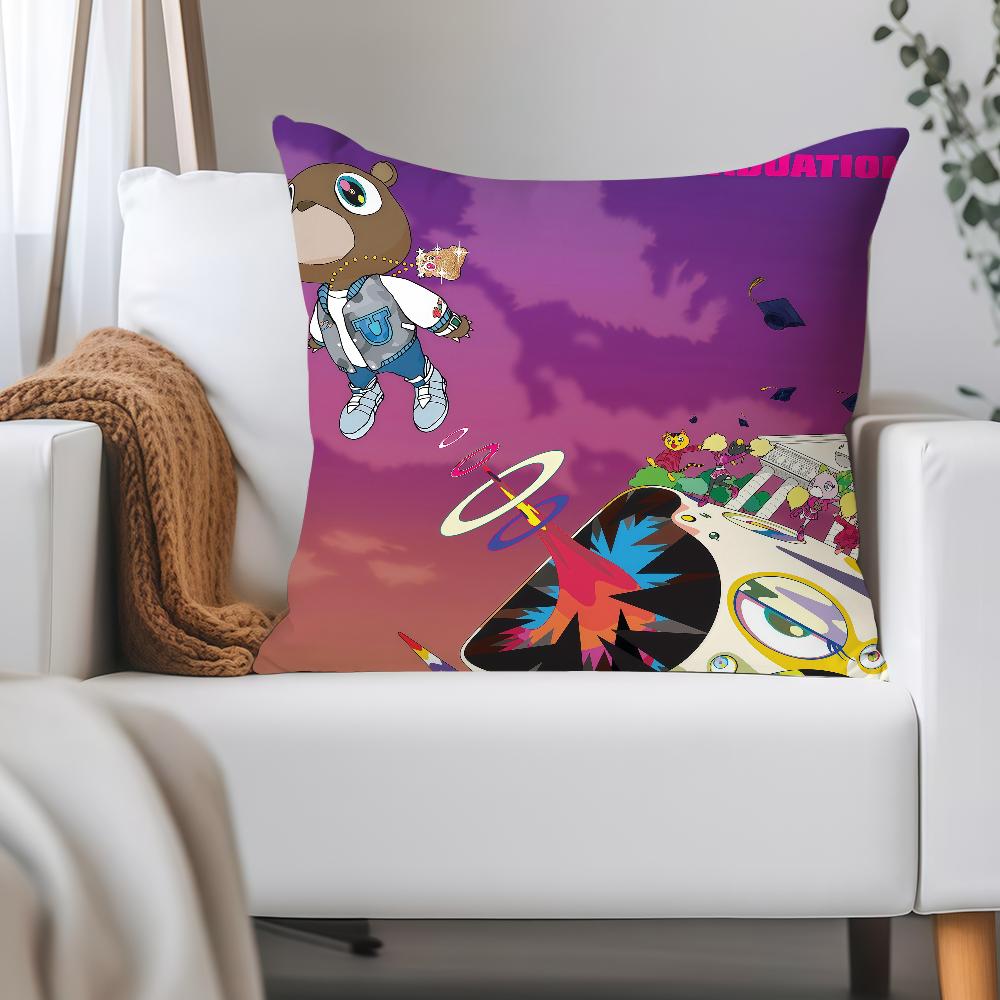 

Rap Singer K-kanye W-west Bully Pillow Case Applicable Space For Guest Rooms Interiors Cars Office House Decoration 12x12Inch
