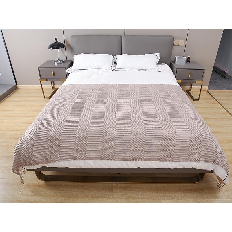 

Sofa Blanket Solid Color Air Conditioning Blanket Light Luxury Style Cover Blanket Office Nap Blanket Spring and Summer 130x230cm розовый