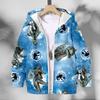 Boys 3D Animal Dinosaur Coat Long Sleeve Fall Winter Active Streetwear Cool Kids 3-12 Years