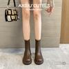 Da. Fu. Ni same Martin boots women's new boots autumn and winter thick-soled fashion British round head thin short boots