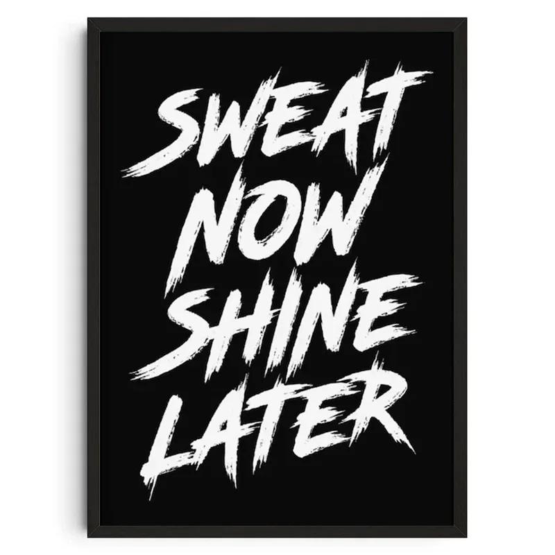 Gym Wall Art Poster Gym Inspirational Poster Home Gym Wall Decoration Gym Slogan Canvas Printing Decorative Painting Frameless
