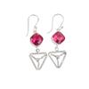 Pink Tourmaline  Gemstone 925 Sterling Silver Jewelry Handcrafted Earrings 2.00" EE-45-17