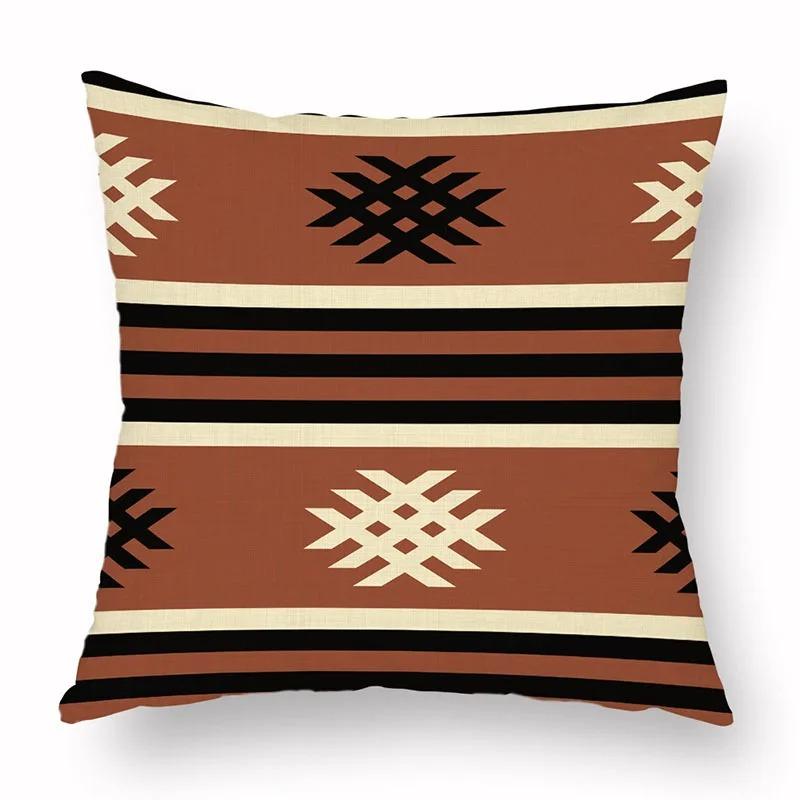 Office Living Room Home Pillowcase Geometric Exotic Ethnic Style Pattern Pillowcase Car Ornaments