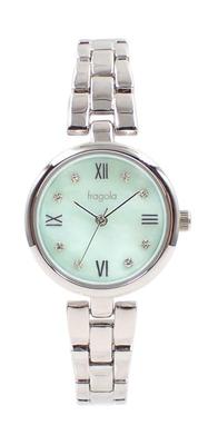 [Follow] Fragola Nickel-Free Mother-of-Pearl Metal Watch N04521A-2 SV/MINT Women's Silver