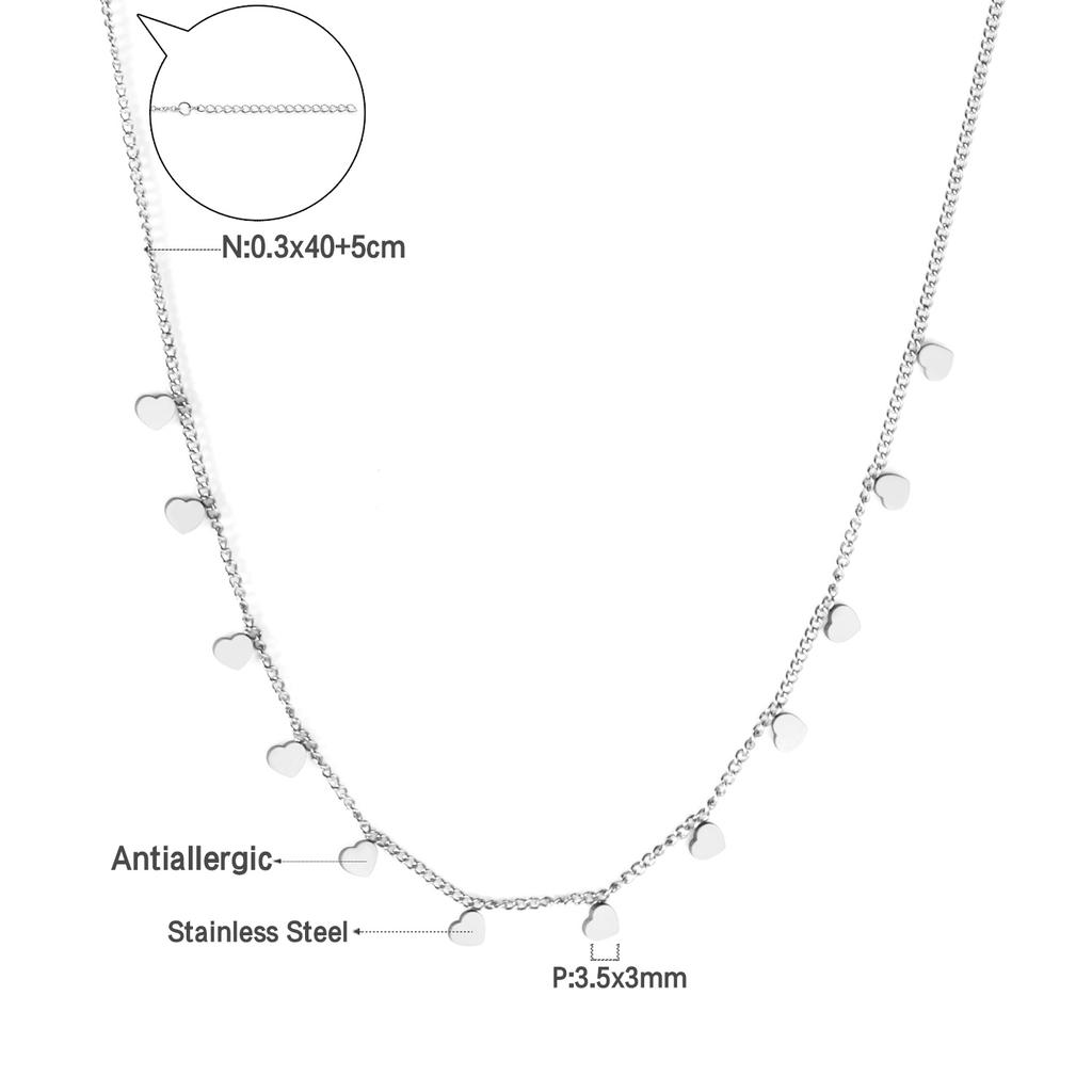 Woman Collier Golden Chains Necklaces Bohemia Star Heart Elegant Stainless Steel Jewelry Trendy