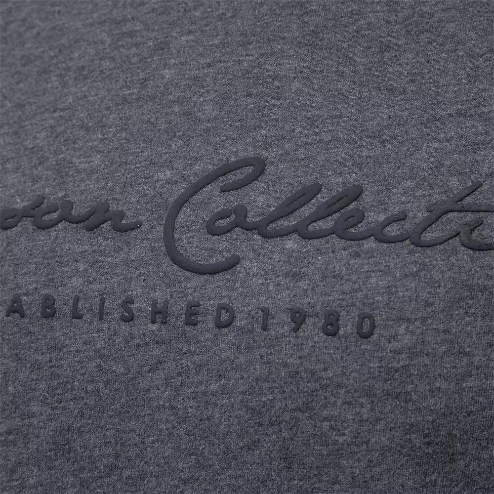 Cotton Long Sleeve Men's T-shirt Solid Color Letter Print Casual T-shirts for Men Spring Tops Tee Men Clothing