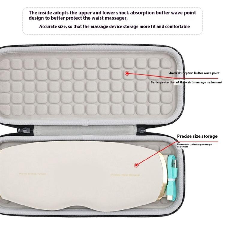 Protector Case Double Zippers Hard Bag Pouch Travel Carrying Case for Waist Massager Scratchproof Storage Bag
