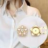 Rhinestones Flower Button Cover For Shirt Elegant Cuff Button Detachable Sleeve Button Accessories for Formal Outfit