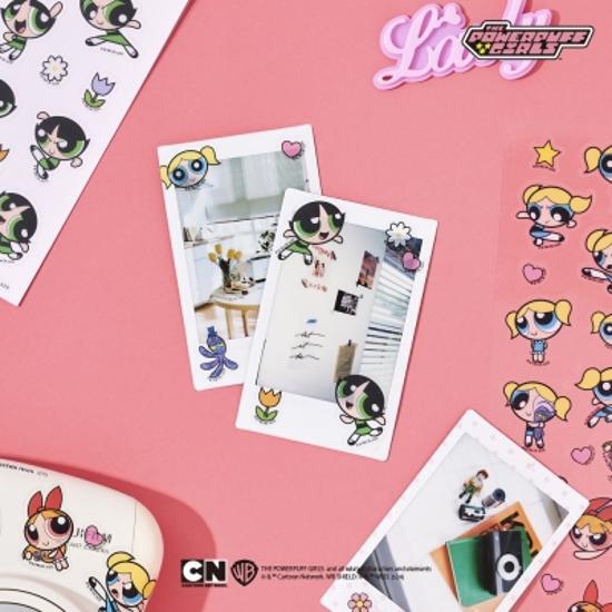 Autocollant transparent Powerpuff Girls de 10 par 10 (Fleur/Bouton d'or/Bulle), une expression populaire en Corée