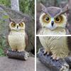 Waterproof Cute Miniatures Garden Display Ornament Desktop Figurines Decor Resin Fake Owl Sculpture for Courtyard Patios