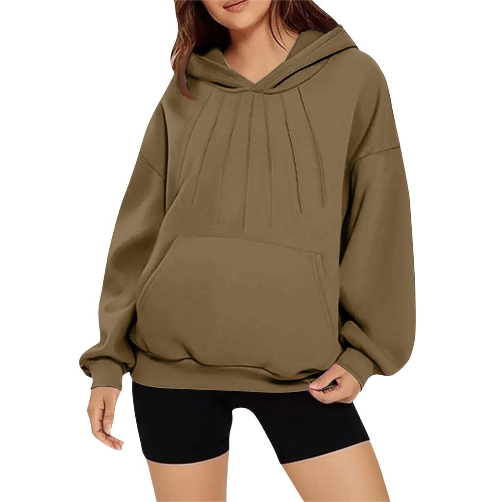 Women's Fashionable And Comfortable Long-Sleeved Solid Color Hoodie