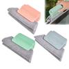 3Pcs Crevice Brush with Soft Cleaning Cloth Ergonomic Non-Slip Handle Reusable Washable Design Window Grooves Narrow Gaps Dust Dirt Remover
