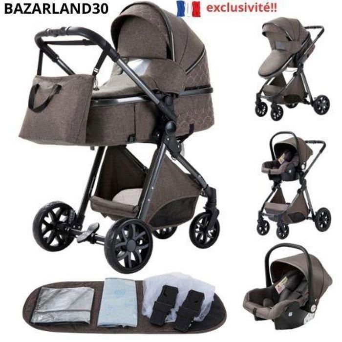 3-in-1 bērnu ratiņi, kombinēti, ar autosēdeklīti