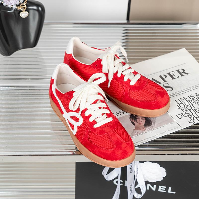 Grape Mom~ The same women's shoes round head color matching white shoes women's leisure sports board shoes with an inner height of 5 cm German tr