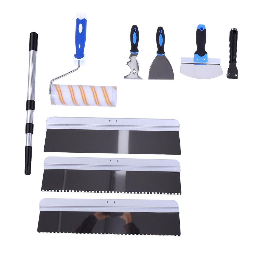 Self Leveling Cement Tool Kit Floor Paint Scraper Trowel Roller Extension Pole Set for Flooring Construction