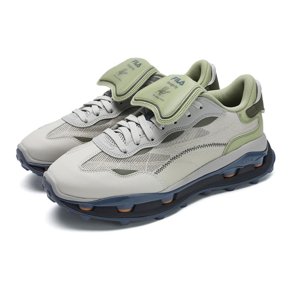 New FILA KM2 Abrasion Resistant Coverage Support Lightweight Grip Low Top Hiking Shoes Men's Plain Gray Pear Tree Green F12M533121FCW