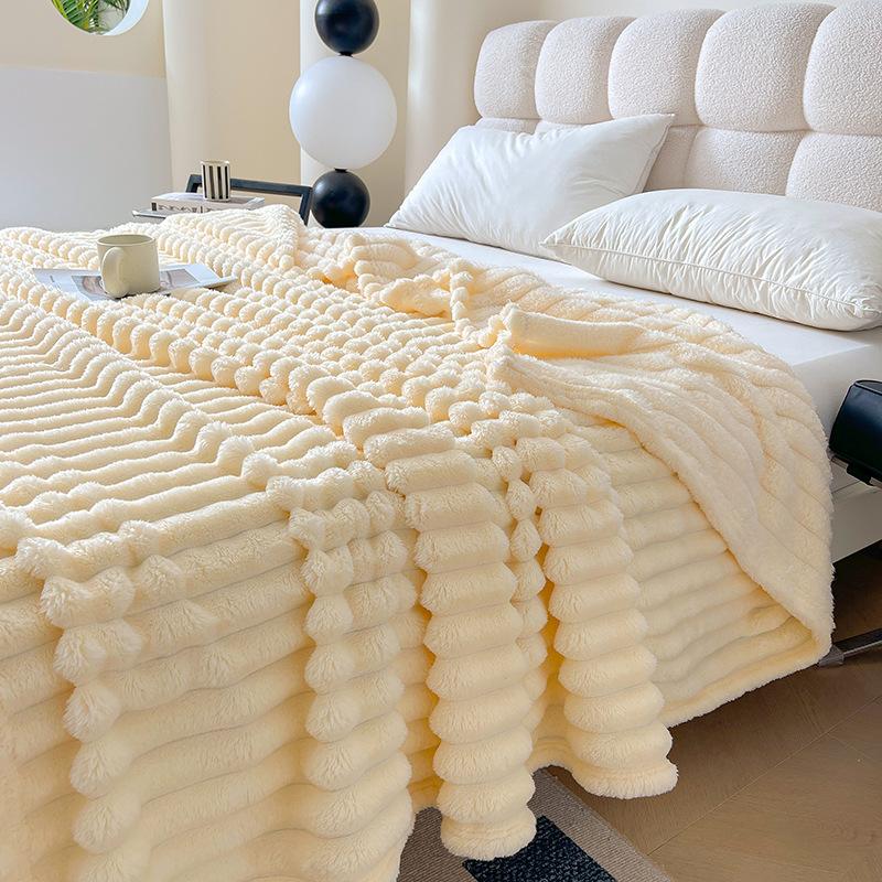 

Скандинавский плед из искусственного кроличьего меха, летний тонкий плед-кондиционер для детей 100*150cm белый