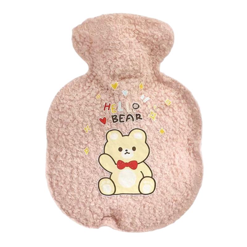 Cartoon Explosion-Proof Inflatable Hot Water Bottle & Mini Hand Warmer for Kids and Students