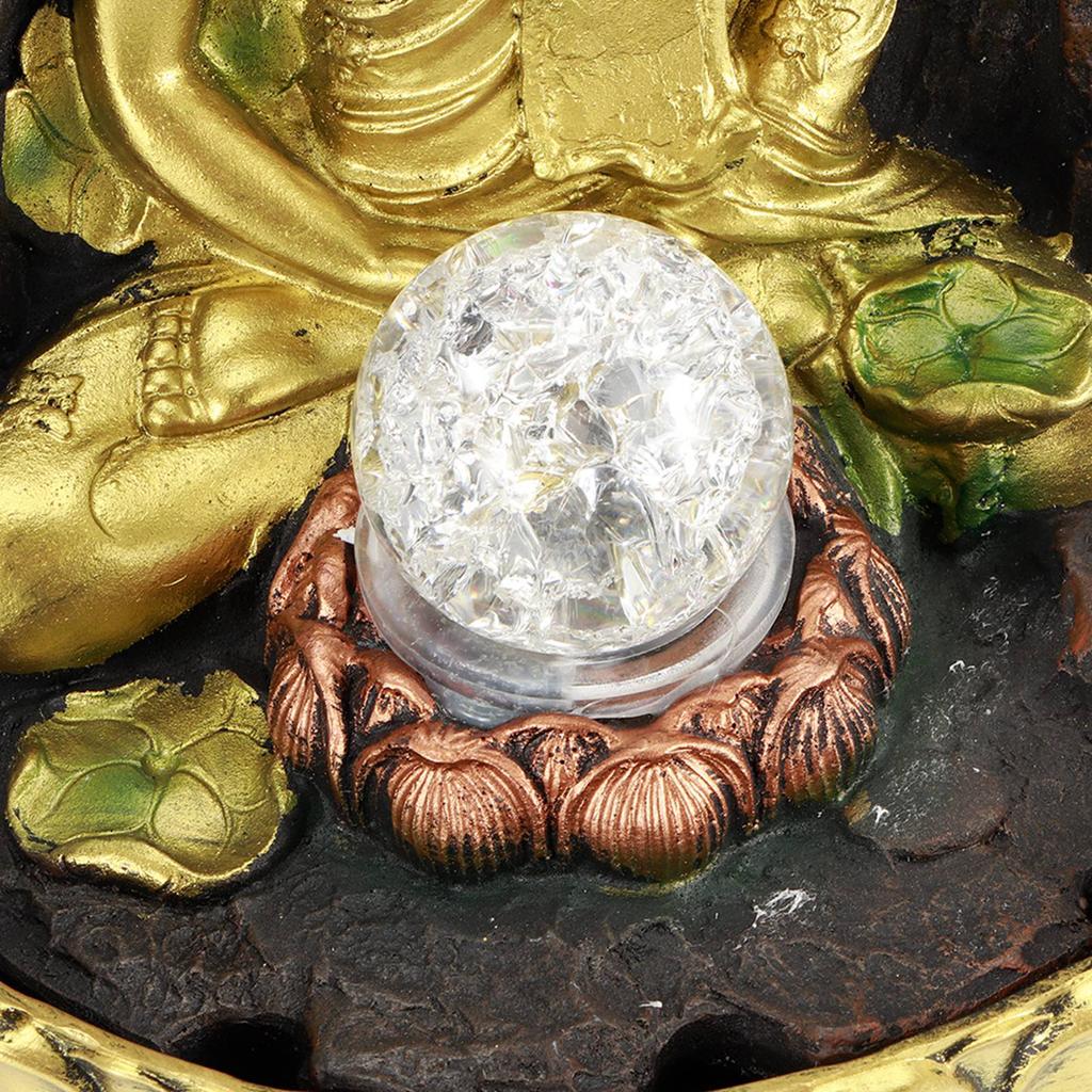 Buddha Decoration Desktop Fountain With Quiet Submersible Pump Desktop Fountain Ornaments for Home Vacation House Housewarming