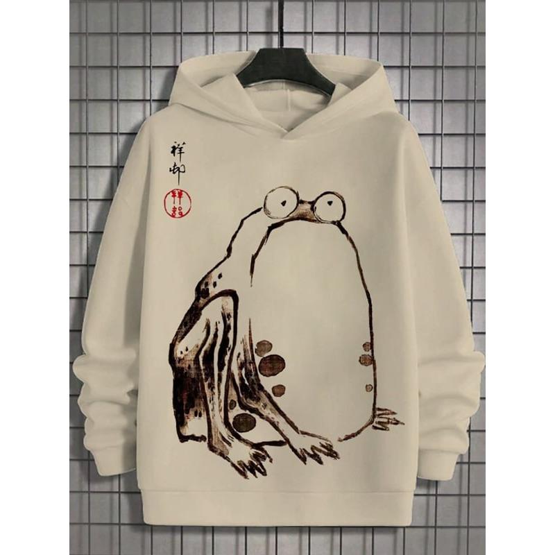 Toamna și iarna Animal Art Men's Hanorac Stil japonez Harajuku Fashion Casual Sport Hanorac Model Toamna și iarna