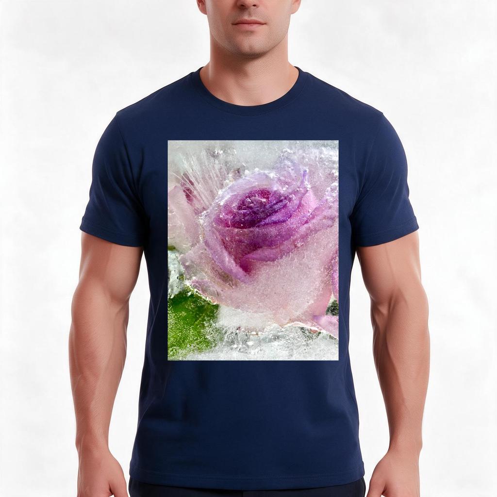 Bubbly Rose Tshirt Summer Casual Cotton Tee Oversized Streetwear Tops Vintage Graphic Print Loose Fit Short Sleeve