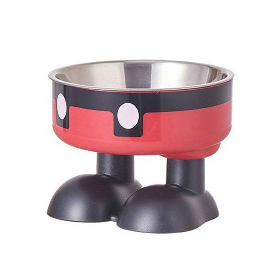Elevated Pet Bowl Stainless Steel Raised Dog Bowl Reduces Discomfort Cute Cat Bowl with Stable Non-Slip Base for Food Water