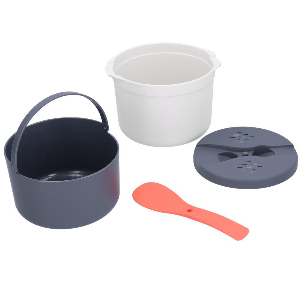 PP Material Rice Steamer Pot 2L Microwave Cookware Set Rice Cooker Steamer  For Cooking Vegetables