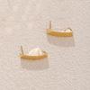 Irregular stud earrings head handmade DIY earrings accessories can be made 911 silver needle electroplating geometric accessories