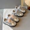 Spring 2025 New Classmates Girls Casual Shoes Korean Version Fashion Lace Bow Children's Moral Training Shoes