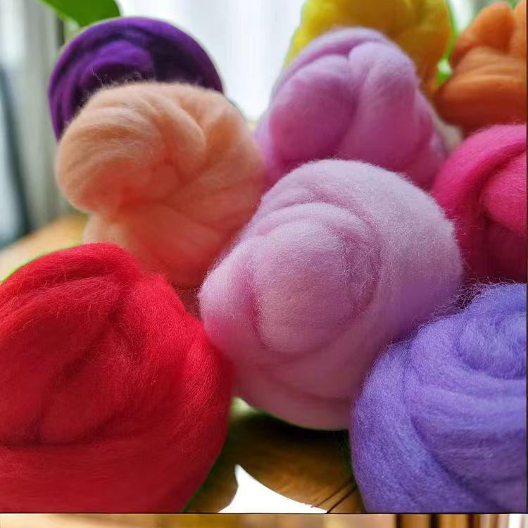 

Набор из фетра ручной работы для DIY: Цветной ровница из испанской шерсти 70-х годов 5g 70S Combed Single Color