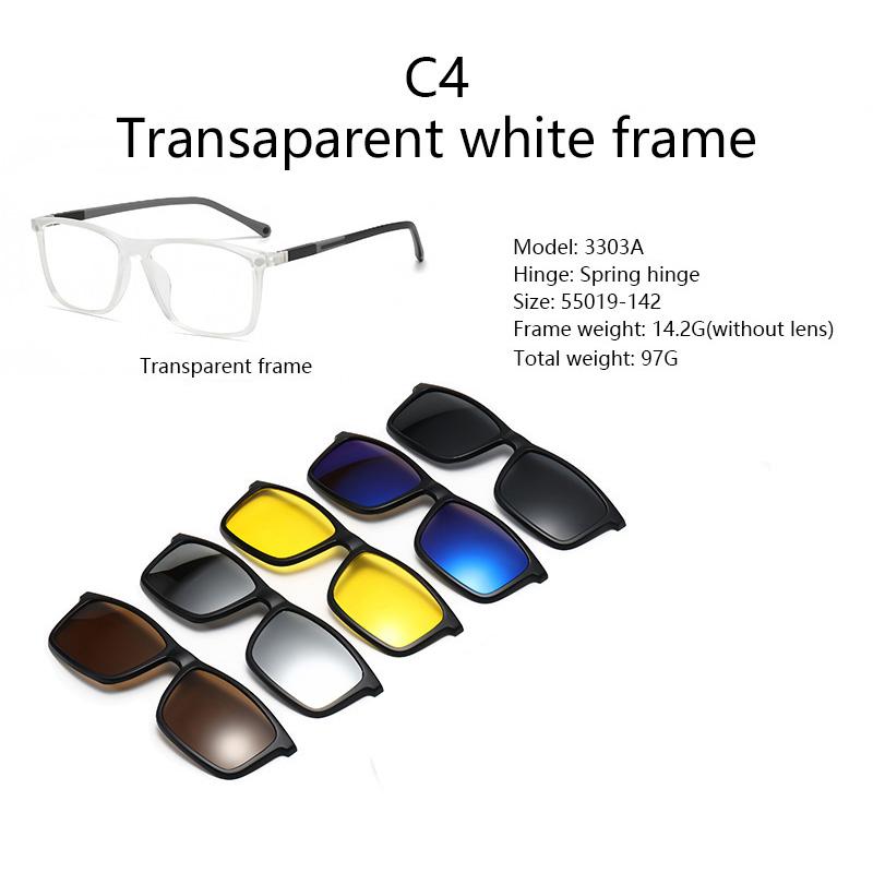 

3303A Myopia Sports Mirror Magnetic Mirror Sets Polarized Square Sunglasses Fashion Dazzling Frame Can Custom 0