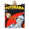 Futuramas Cartoon Comic Blanket Quality Warm Soft  Throw Blanket Winter Kids Couch Bed Funny Bedspread