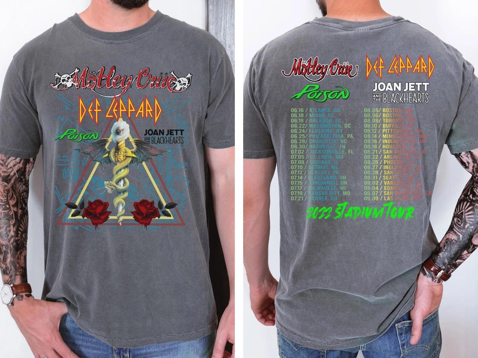 Motley Crue 2022 Stadium Tour T-Shirt on Vintage Comfort Colors 1717 Tee XL