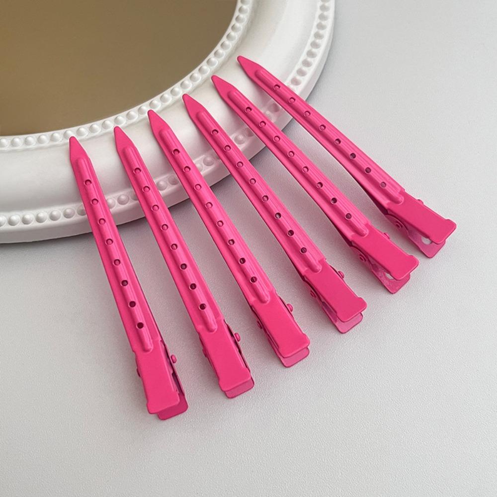 

6/12pcs 6/12pcs Styling Hairpins Metal Duckbill Clip Sectioning Clamps Women Long Hair червоний