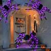 Large Glowing Halloween Spider Decoration for Outdoor Haunted Houses