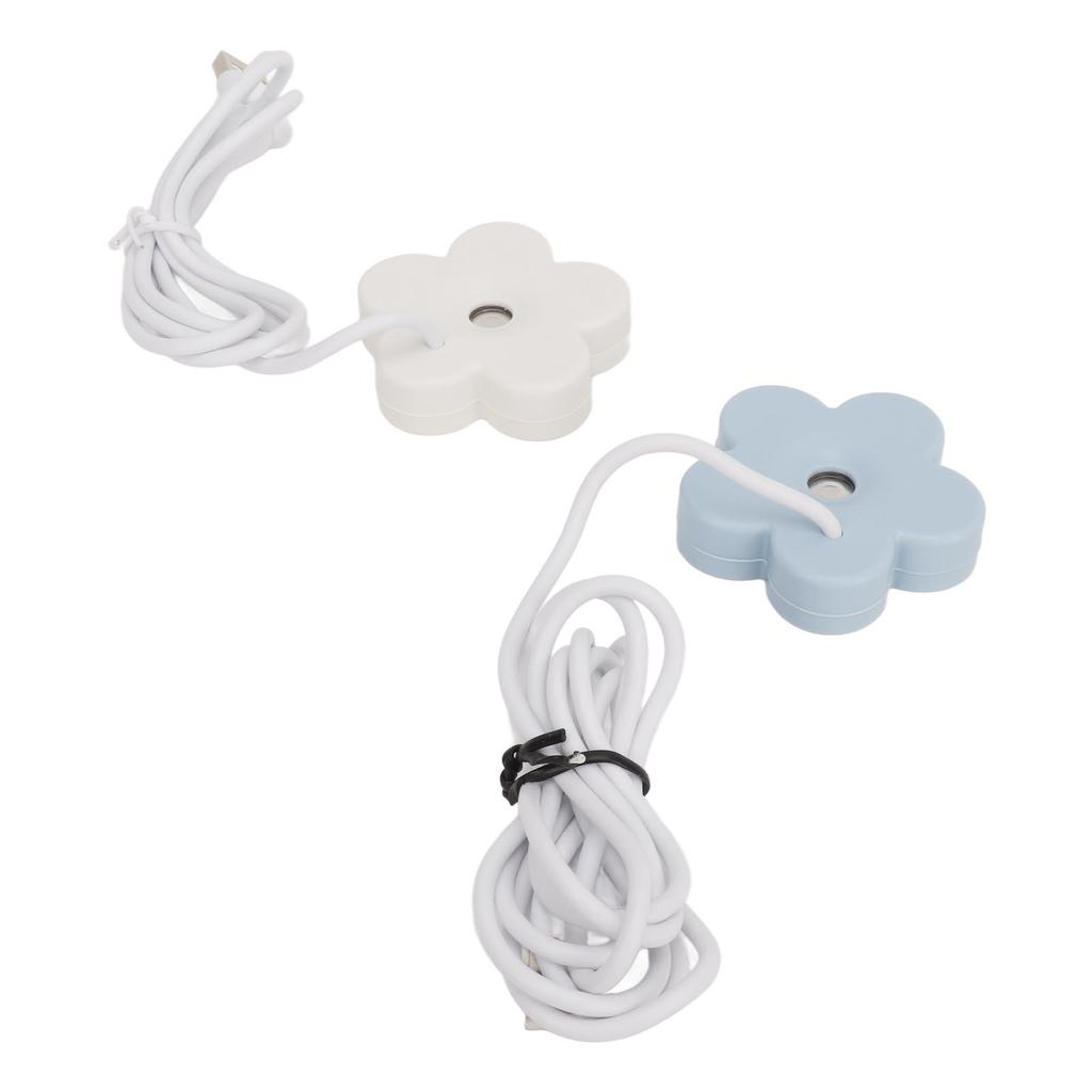 Kleiner Blume USB Luftbefeuchter Kreativer Niedlicher Zerstäuber Tragbarer Wasserdichter Luftbefeuchter Weiß Blau