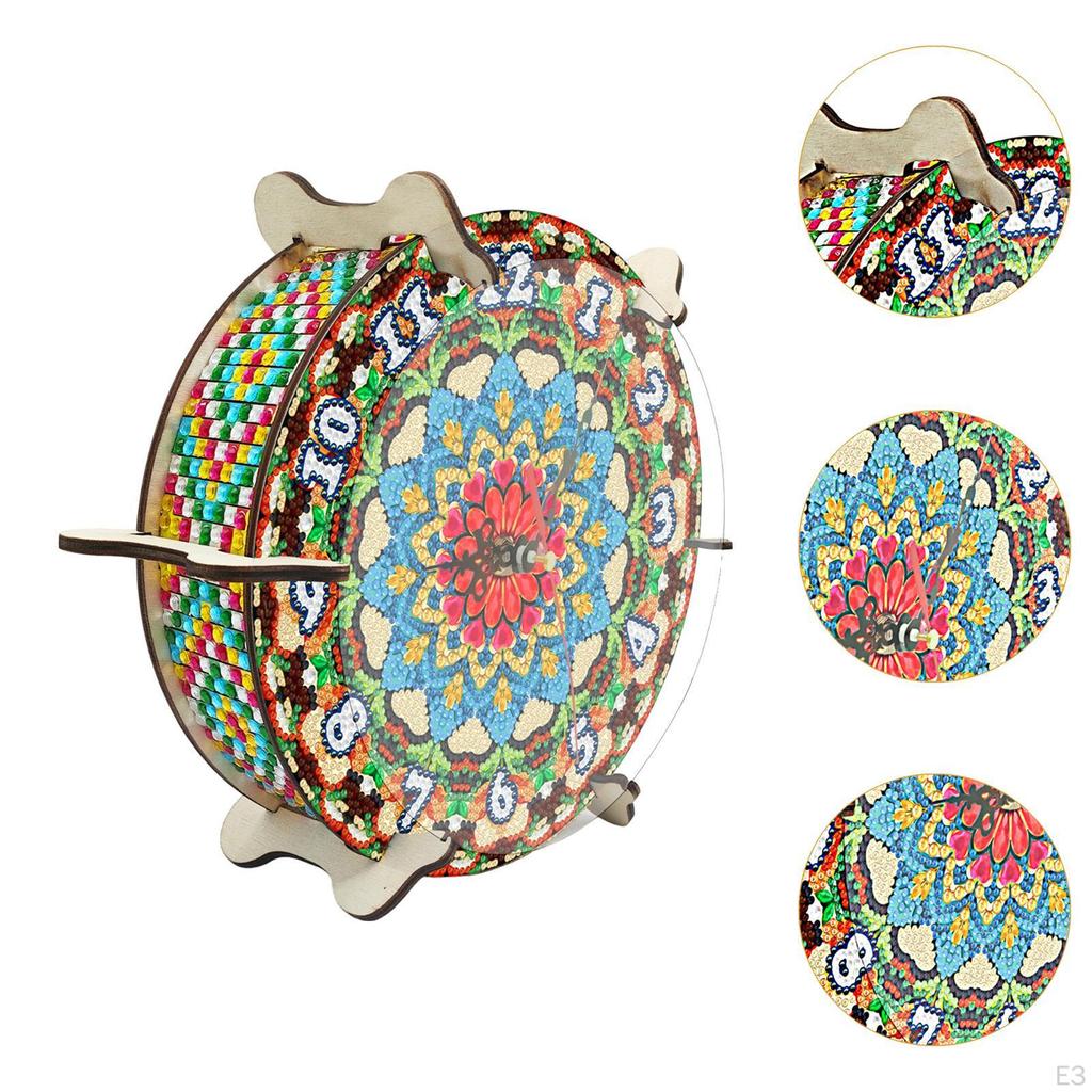 5D Diamond Craft Clock Desk Special Shape Full Drill Decorative DIY for