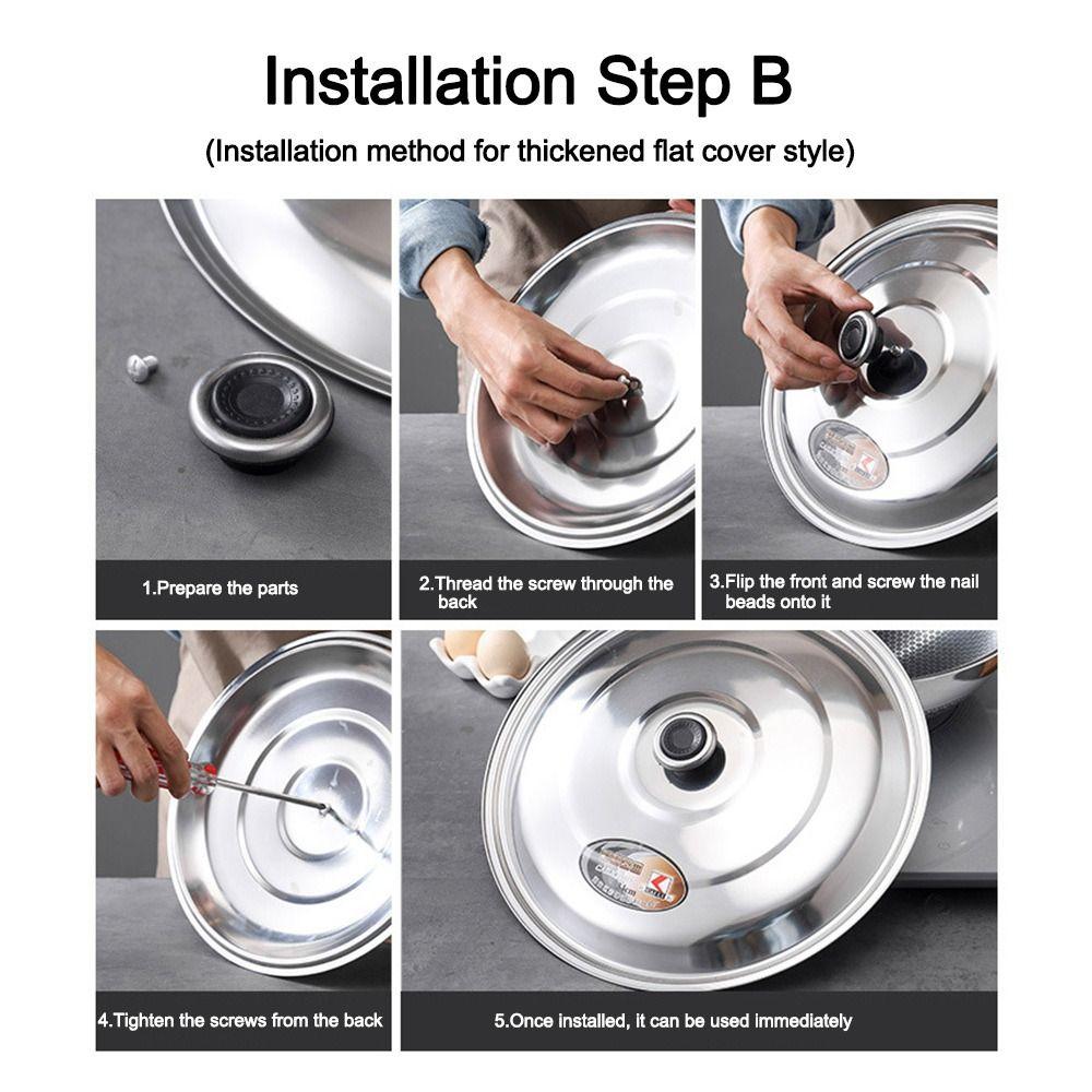 Durable 30-42cm Wok Pot Lid Universal Anti-scalding Frying Pan Cover Reusable Thickened Bowl Cover Restaurant Kitchenware