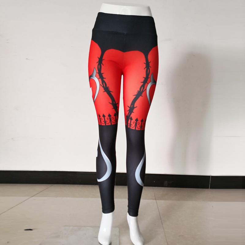 The New Collision Print Tight Fitness Trousers Women Running Dance Sports Yoga Trousers Hundred Stretch Bottoms