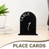 10Pcs Black Acrylic Table Numbers Wedding Arched 3D Design Self Stand Table Number Plates for Reception Event Restaurant Cafe