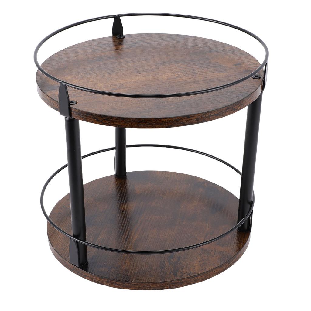 Organizer per Spezie Girevole Salvaspazio Legno Rotazione a 360 gradi Porta Spezie per Piano Cucina Mobile 2