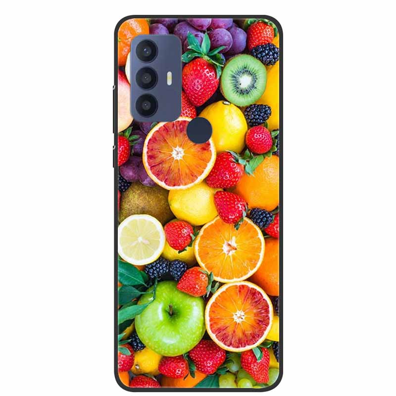 For TCL 30 SE Case Soft Silicone Marble TPU Black Cover for TCL 305 306 30SE 6.52'' Phone Back Cases for TCL30SE 6165H Coque New