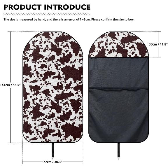 Brown Cow Print Sweat Towel Car Seat Cover Universal Non-Slip for Car Truck SUV Seat,1 Pack,Easy to Install and Washable