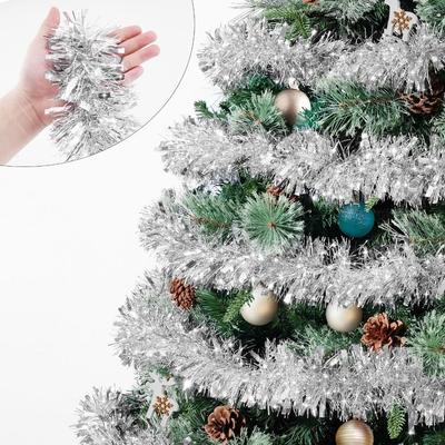 Kleurrijke Stroken Kerstversieringen Strook DIY Tinsel Kwast Slinger Ornamenten voor Nieuwjaar
