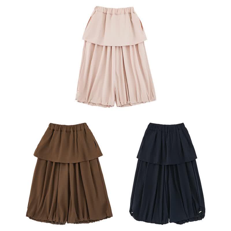 Girls' Fake Two-Piece Skirt-Pants