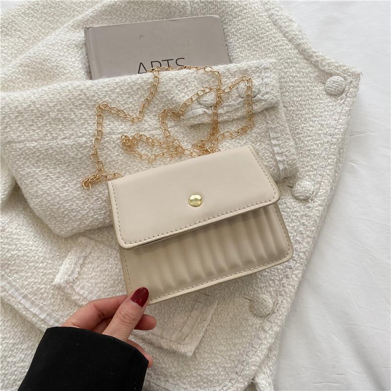 Temperament Small Bag Women's Chain Bag 2025 Spring New Versatile Ins Messenger Bag Texture Small Square Bag Women