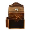 KX4B Decorative Wall Mounted Feedback Box Retros Wooden Featuring Lockable Feature Message Board Side Compartment